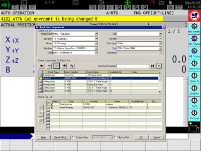 Predator Tracker within Okuma THINC